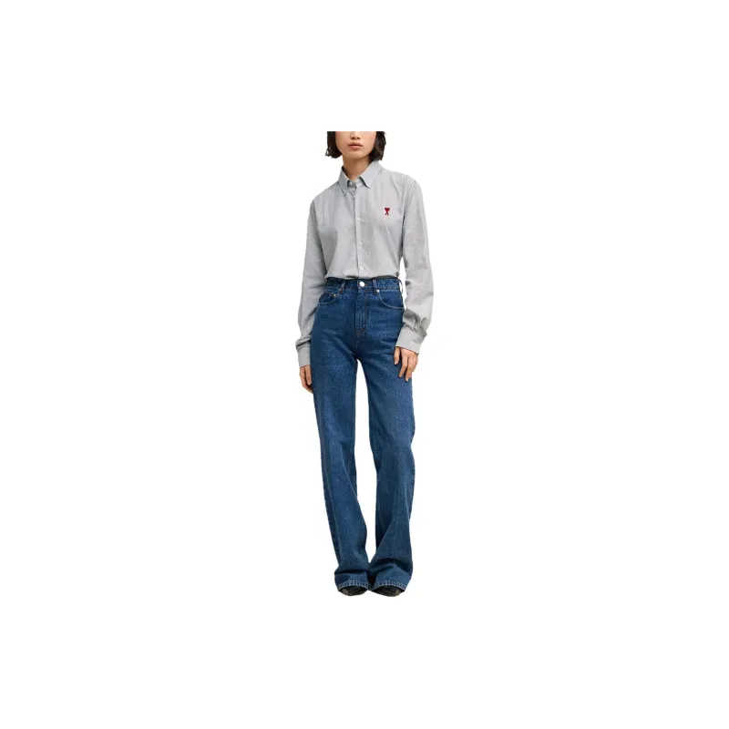 AMIPARIS Striped Ami De Coeur Cotton Shirt-1