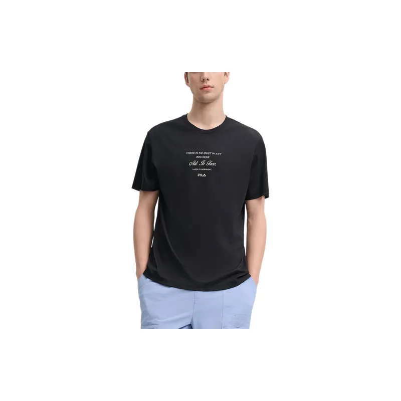 FILA Heritage T Shirt Men's Jet Black-2