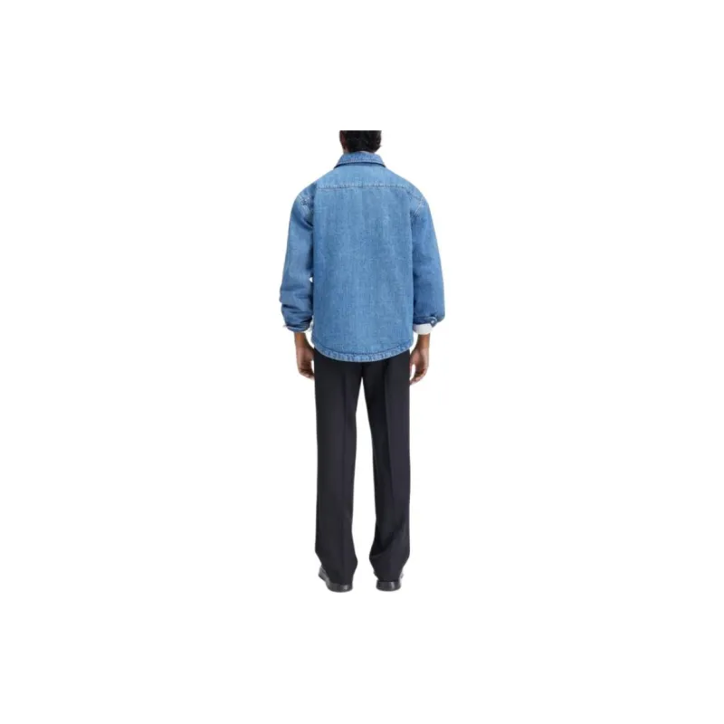 Jacquemus Logo Embroidered Denim Shirt-3