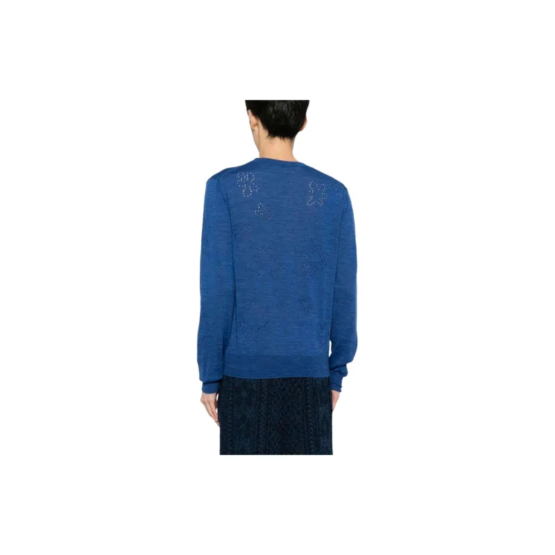 MARNI Logo embroidered Virgin Wool Jumper-2