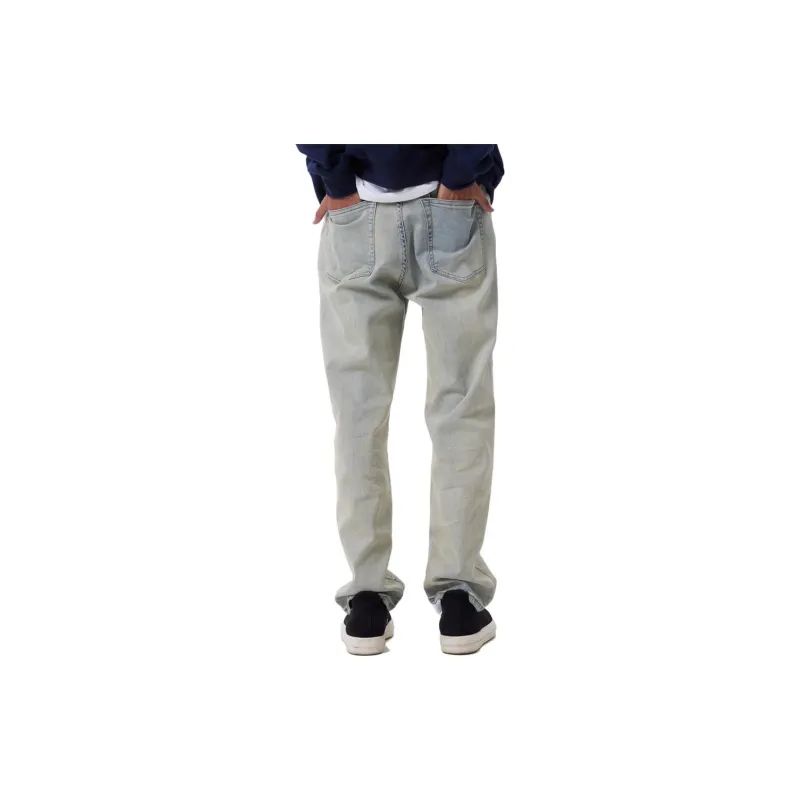 WAITINGWAVE Jeans Men's Yellow Mud Washable-3