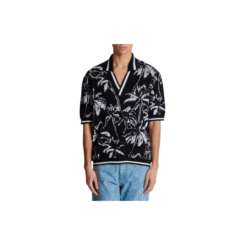 BALMAIN Polo Shirts Men Black-2