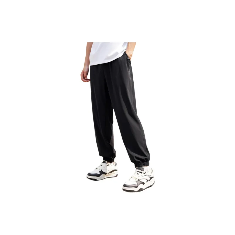 Anta Sports Life Collection Knitted Sweatpants Men's Basic Black-1