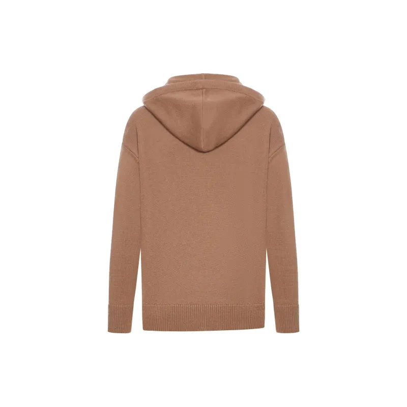 'S MAX MARA Logo Embellished Knitted Hoodie-1