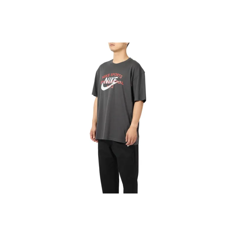 Nike Drop Shoulder Sleeve T-Shirt Men's Gray-4