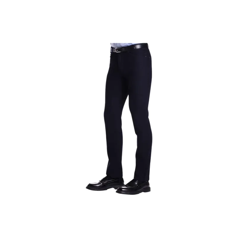 Francesco Totti Suit Trouser Men's Black Navy Blue-3