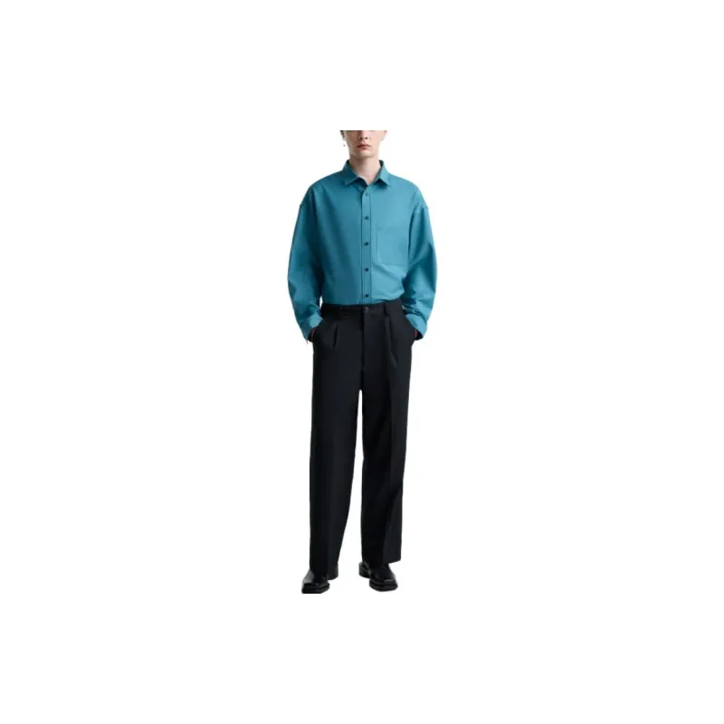 ZARA Shirts Men Turquoise-2