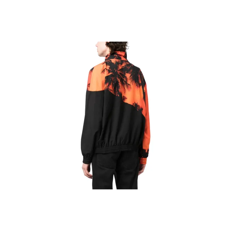 Blue Sky Inn Palm tree Print Bomber Jacket-1