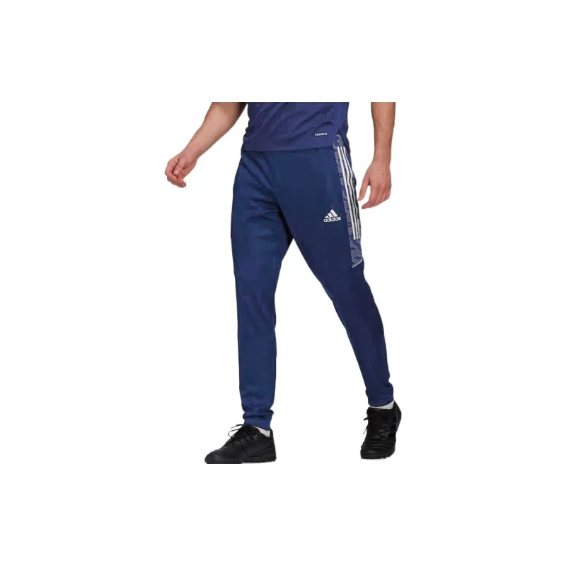 Adidas Knitted Sports Pants Men's Blue-3