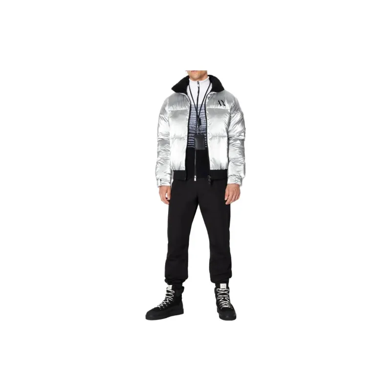 ARMANI EXCHANGE Puffer Jacket Men's Silver-1