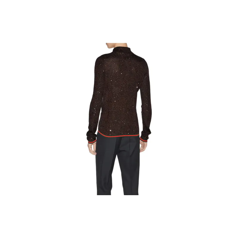 GUCCI FW24 Polo Shirt Men's Brown-2