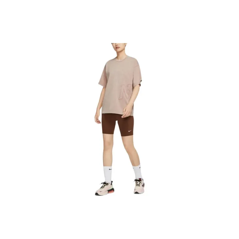 Nike Drop Shoulder Sleeve T Shirt Unisex Khaki-2