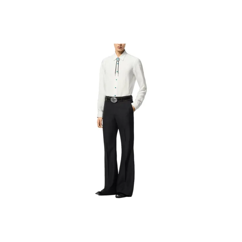 LOUIS VUITTON Long Sleeved Jacquard Silk Shirt-1