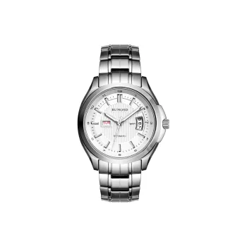 RUNOSD Mechanical Movement Stainless Steel Watchband Watch Men's Watches White Dial