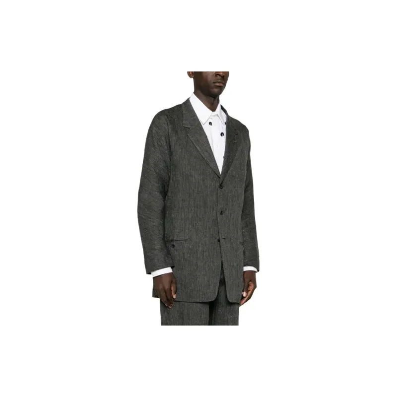 Yohji Yamamoto Pour Homme W-Raglan Linen Blazer-3