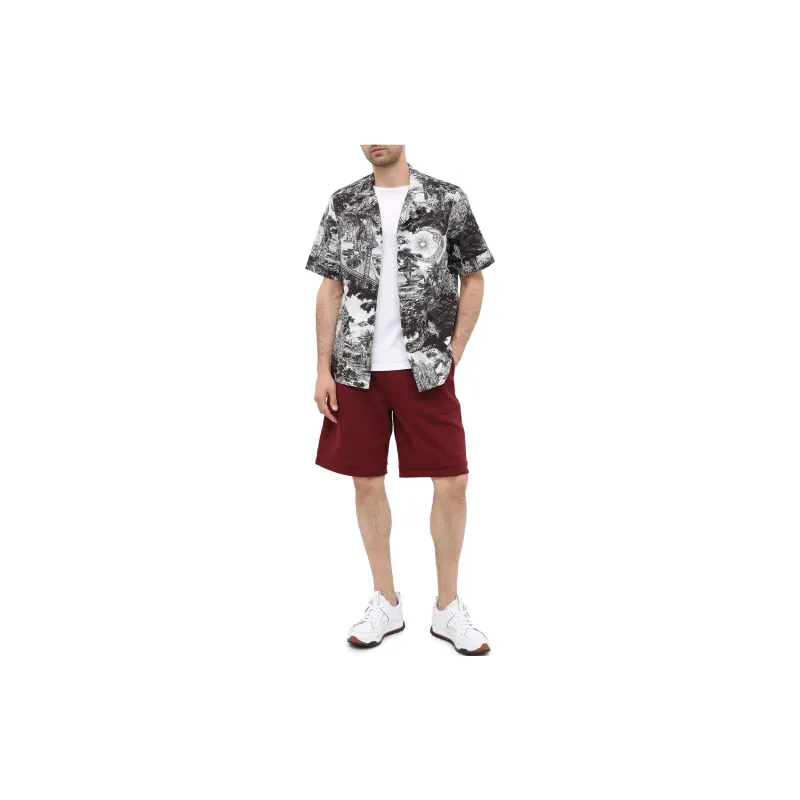 Burberry Casual Shorts Men Maroon-2
