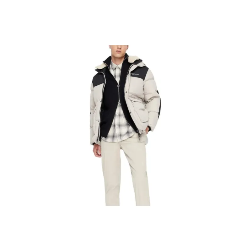 ARMANI EXCHANGEAE FW22 Jackets & Coats Men's Light Coffee Navy Blue-1
