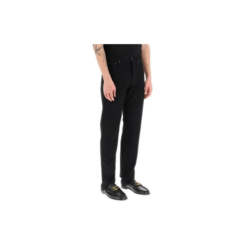 Valentino Stud Detailed Straight Leg Jeans-2
