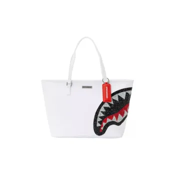 SPRAYGROUND PVC Tote Bag Shopping Bag Handbag Large Size Women's Raw White/Black