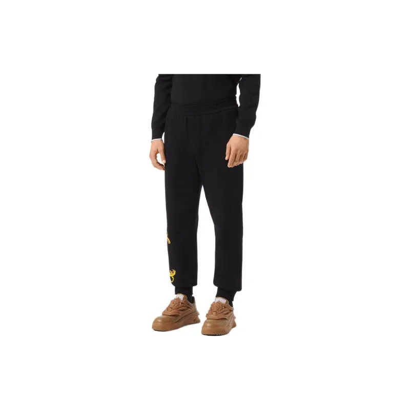VERSACE SS22 Knitted Sports Pants Men's Black-2