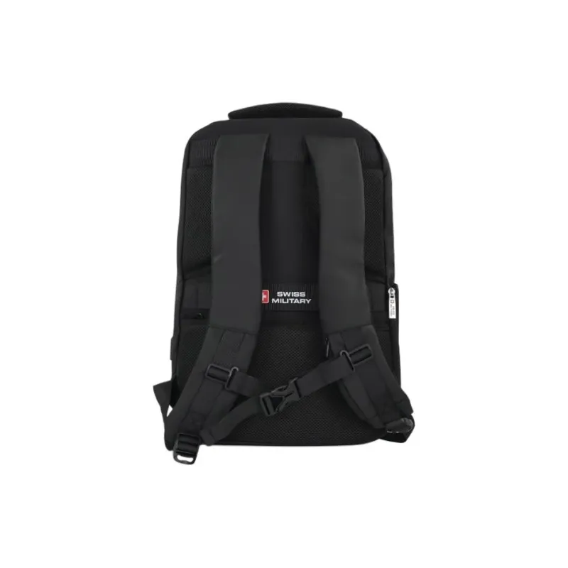 SWISS MILITARY PVC Polyvinyl Chloride Backpack Regular Men's Black-3