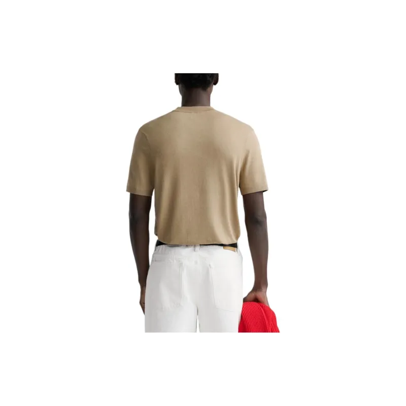 ZARA T-Shirts Men Light Camel-3