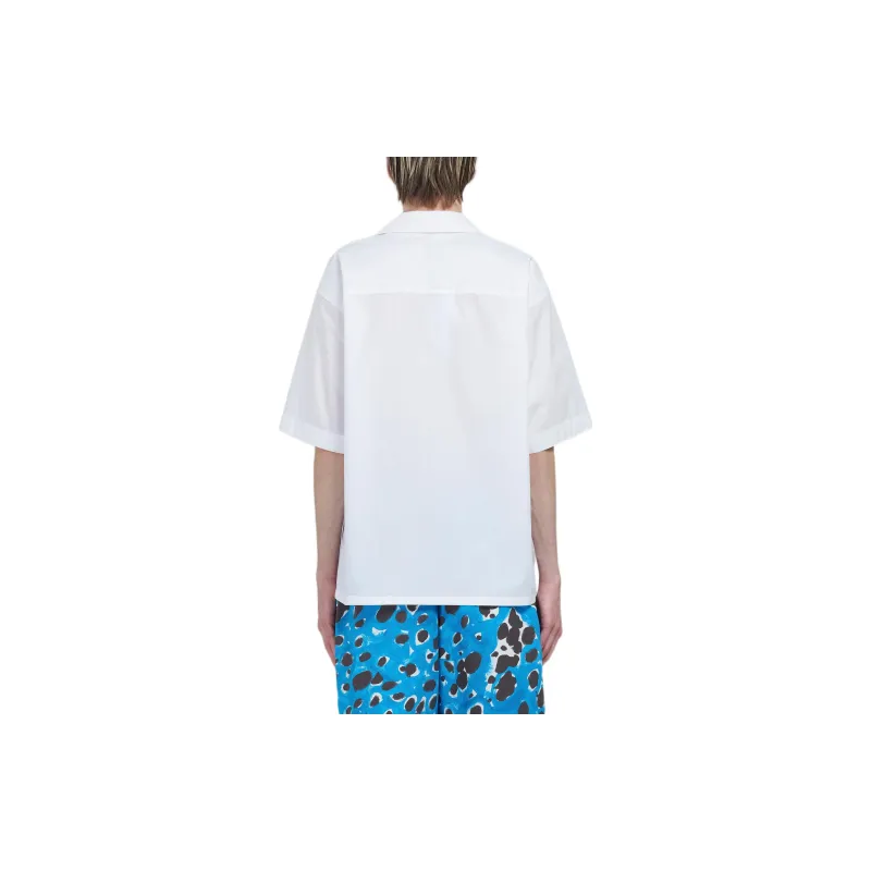 MARNI Boxy Fit Logo Bowling Shirt-2