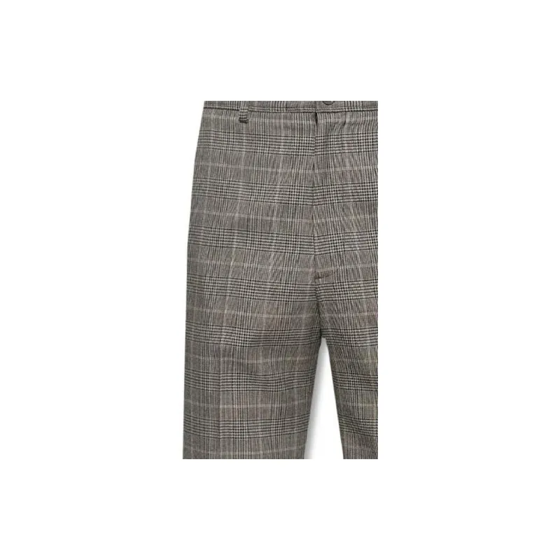 GUCCI Wide Leg Plaid Trousers-5