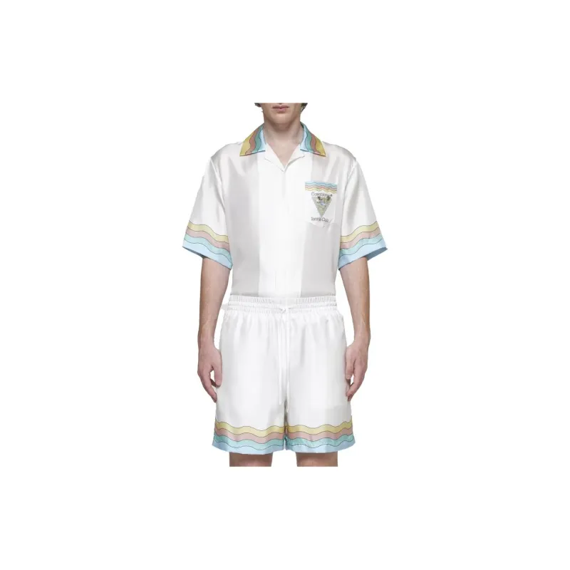 CASABLANCA Silk Shorts With Drawstrings-2