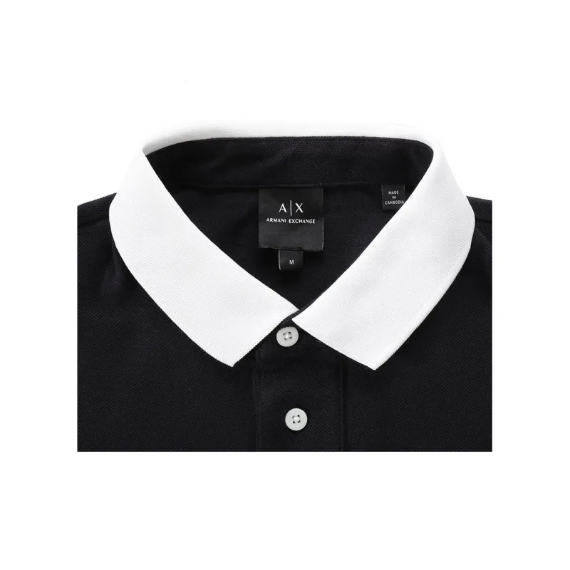 ARMANI EXCHANGEAE SS24 Polo Shirt Men's Dark Marine Blue-7