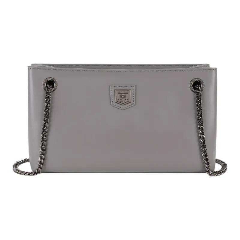 Elisabetta Franchi Polyester With Polyurethane Crossbody Bag, Shoulder Bag Women's Gray-0