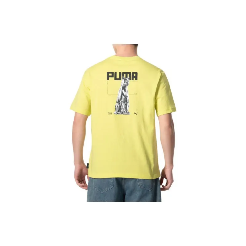 PUMA T Shirts Men Yellow-3
