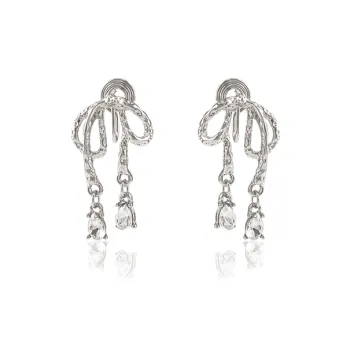Shiban Alloy Stud Earrings Women's Silver