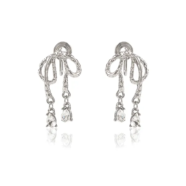 Shiban Alloy Stud Earrings Women's Silver-0