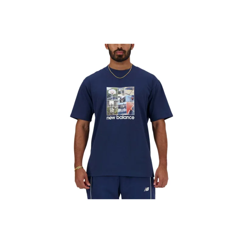 New Balance T Shirt Men's Marine Blue-3