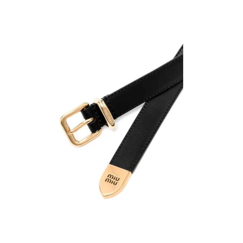 MIU MIU Leather Belts Women's Black -1