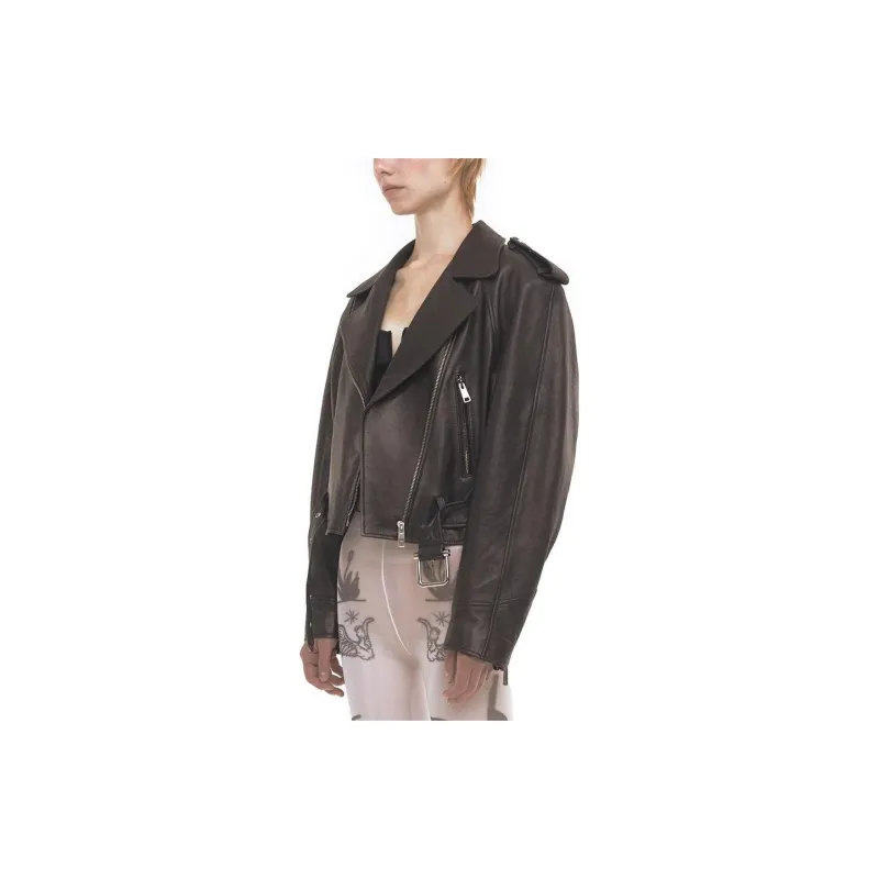 OSOI Leather Jacket Unisex Black-5