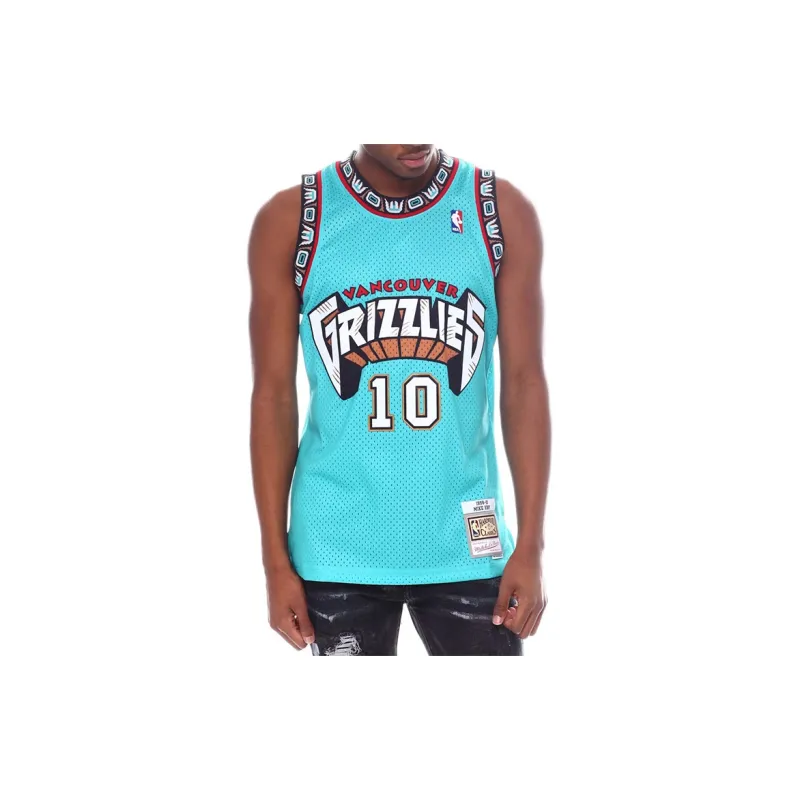 Mitchell & Ness Vancouver Grizzlies Road 1998 99 Mike Bibby Swingman Jersey-3