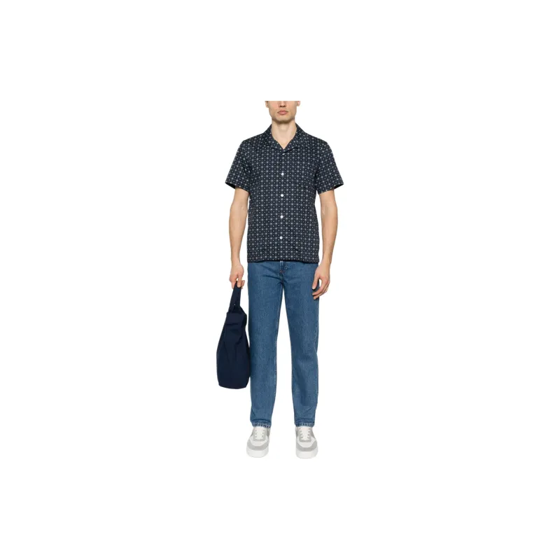 A.P.C Lloyd Geometric print Cotton Shirt-1