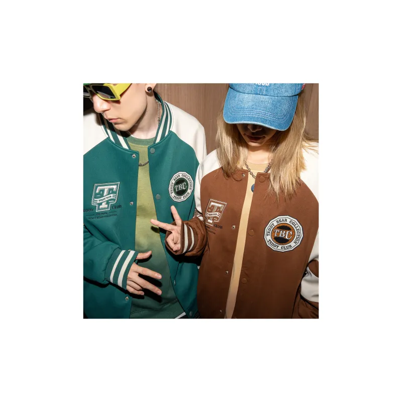 Teddy Bear Collection TEDDY College Series Baseball Jacket Coat Unisex-25