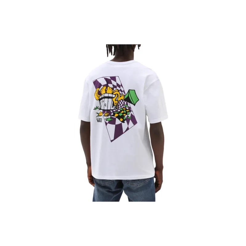 Perks And Mini X Vans BAPE Collaboration Limited Capsule Collection T Shirts Unisex White-3