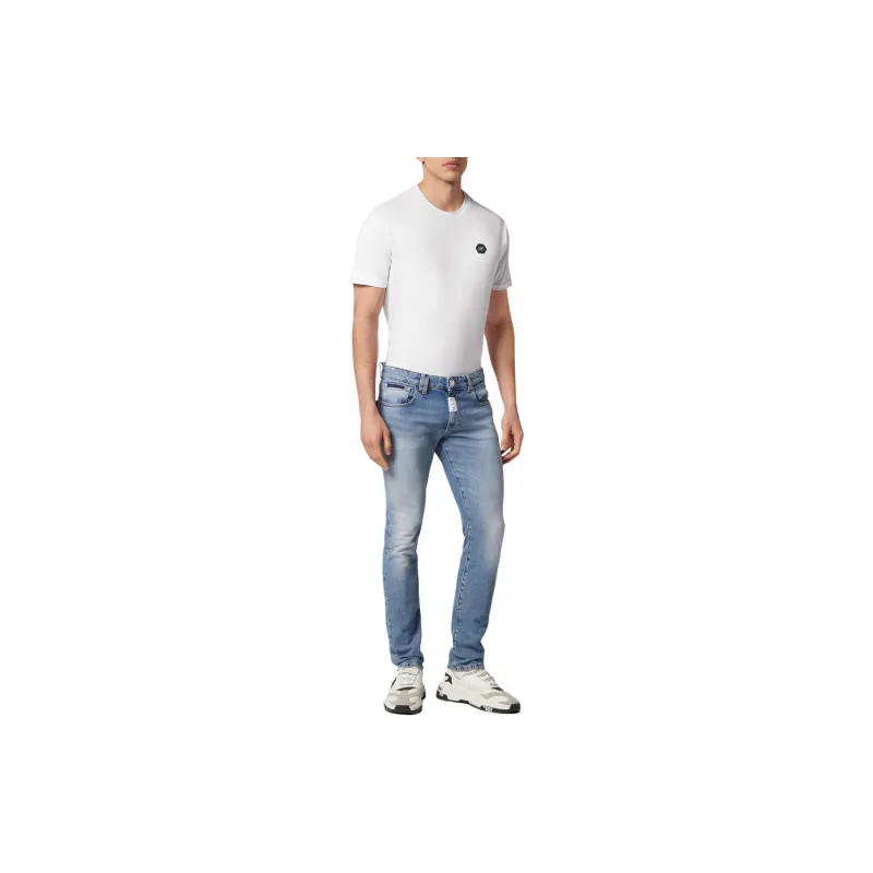 PHILIPP PLEIN Super Fit Logo-plaque Skinny Jeans-1