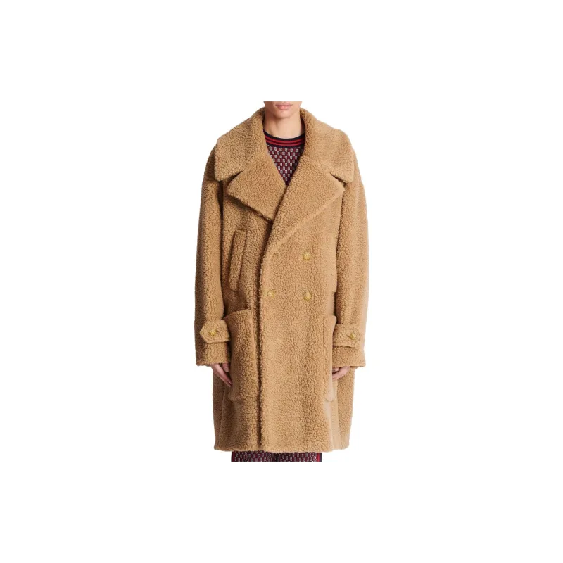 BALMAIN Long Double-Breasted Buttoned Coat-4