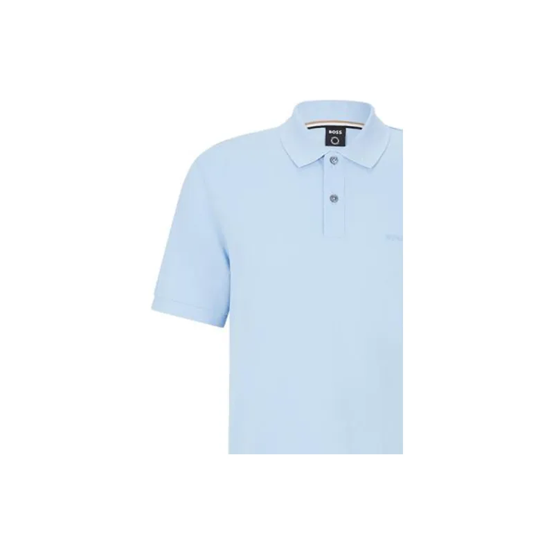 HUGO BOSS Logo embroidered Cotton Piqué Polo Shirt-2