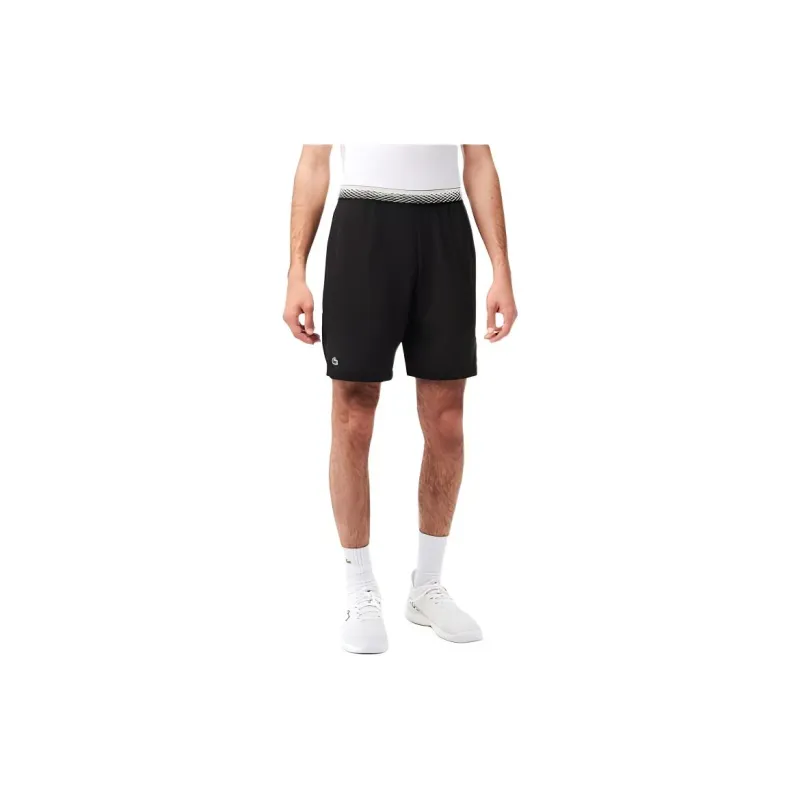 LACOSTE Daniel Medvedev Collaboration Casual Shorts Men Black-1