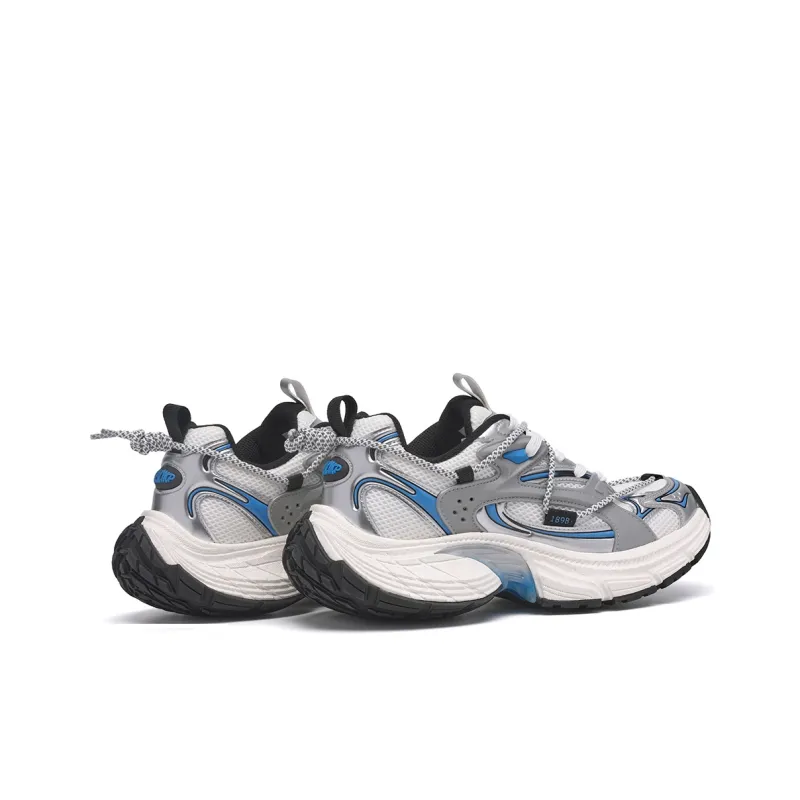 TRUMPPIPE Cushioning Height Increasing Low Top Chunky Sneakers Unisex Galaxy Gray Box Included-5