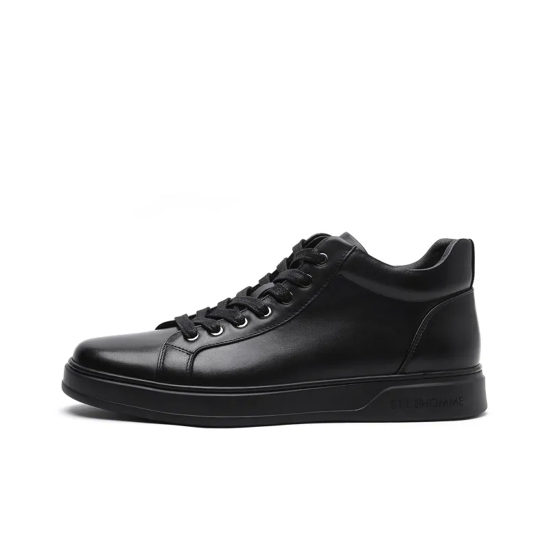 ELLE HOMME Stylish Skateboarding Shoes Men's Black-0