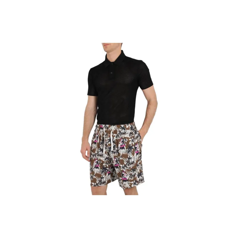 PALM ANGELS Hula Viscose Short Pants-2