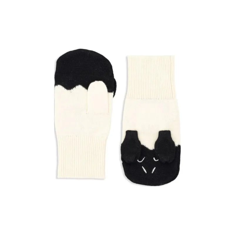 Stella McCartney Eco friendly Cotton Knit Gloves Kids' White-1