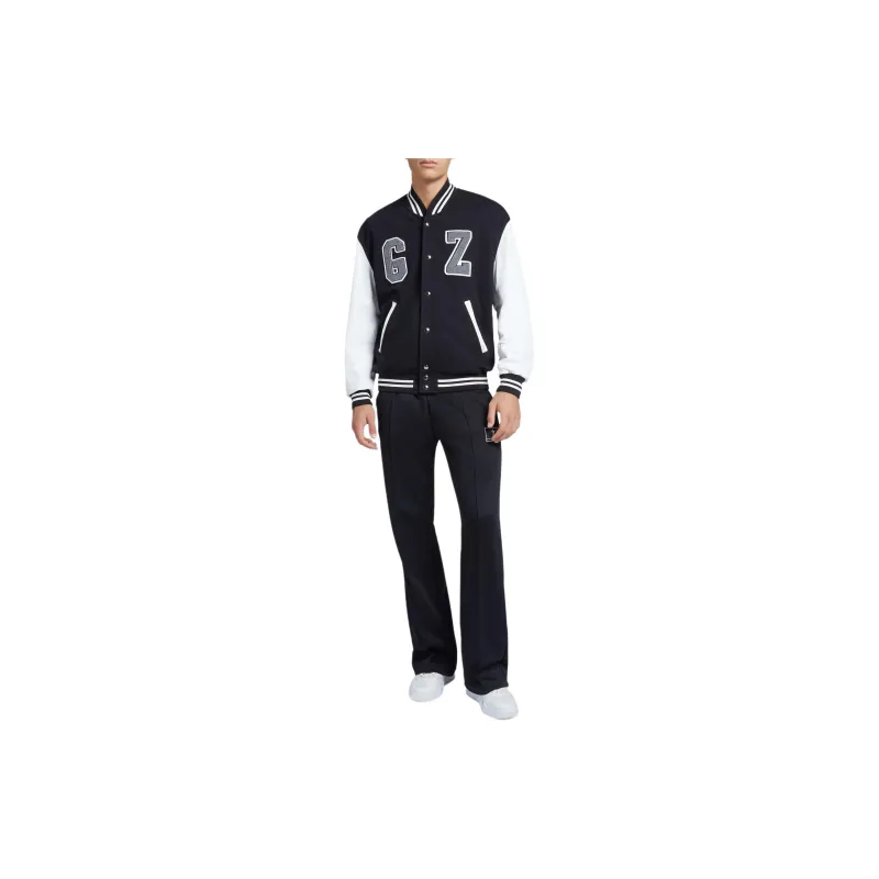 Giuseppe Zanotti Flocked logo Varsity Bomber Jacket-1